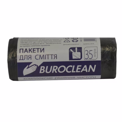 Пакеты для мусора Buroclean черные 35 л 30 шт. (4823078910608)