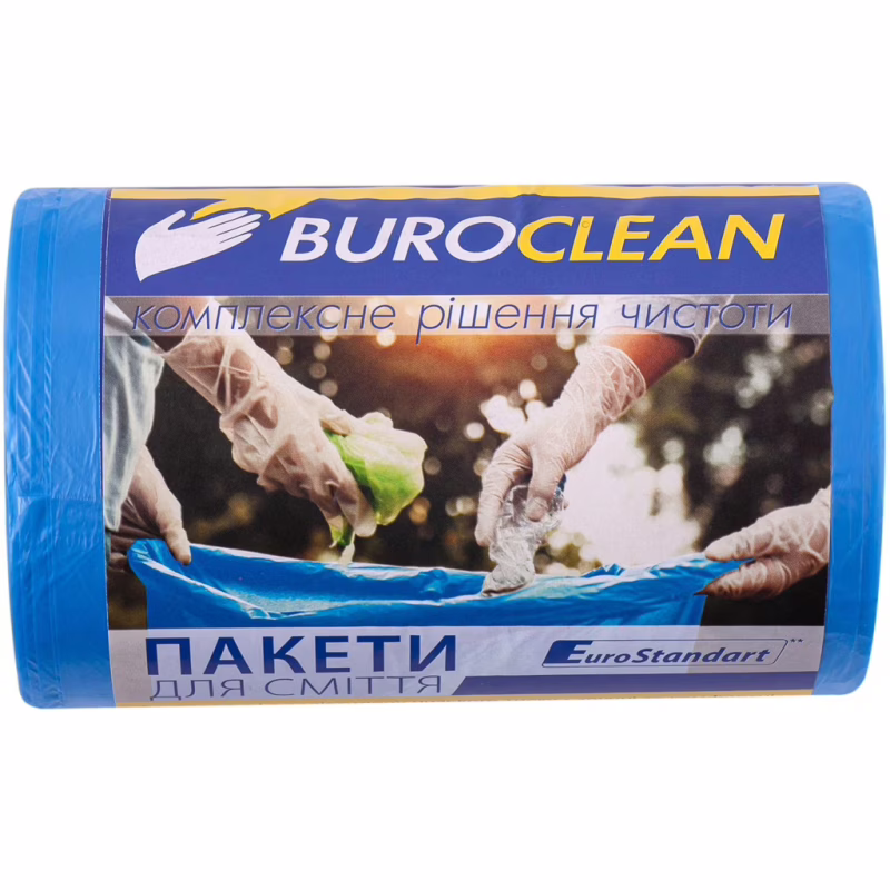Пакети для сміття Buroclean EuroStandart сині 35 л 100 шт. (4823078977854)
