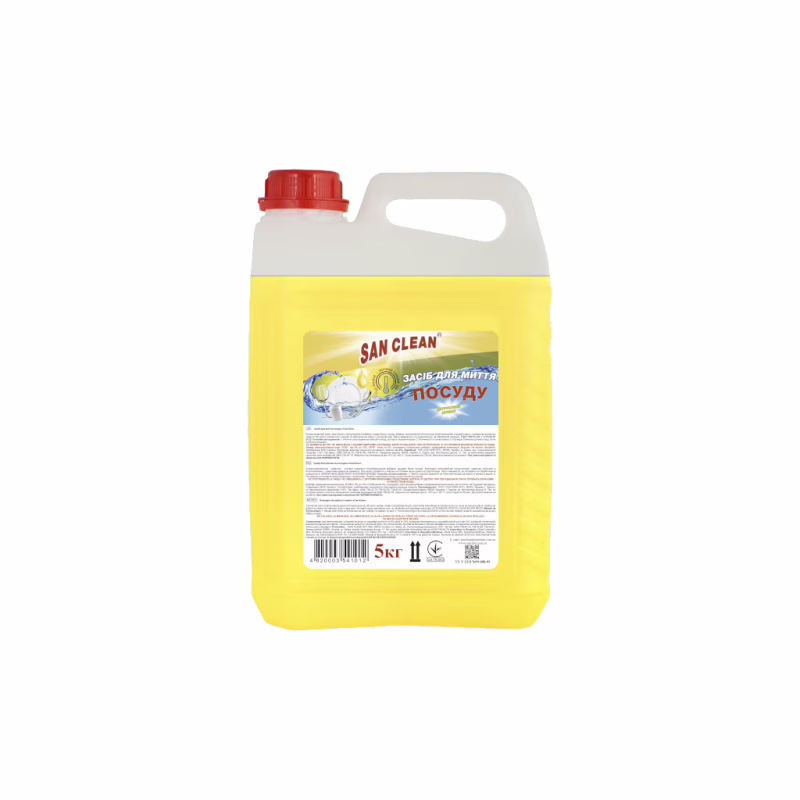 Средство для ручного мытья посуды San Clean Лимон 5 кг (4820003541012)