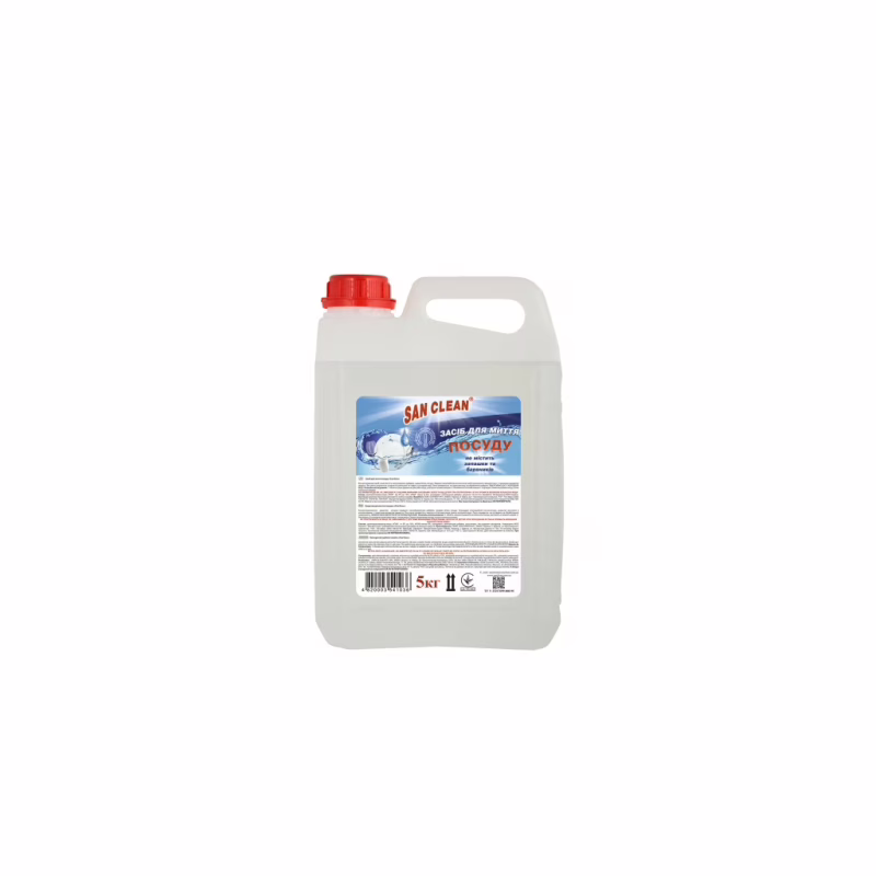 Средство для ручного мытья посуды San Clean Прозрачное 5 л (4820003541036)