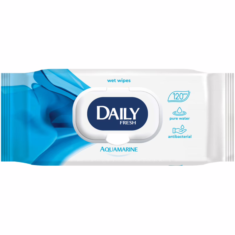 Вологі серветки Daily Fresh універсальні з клапаном 120 шт. (4823071642322)