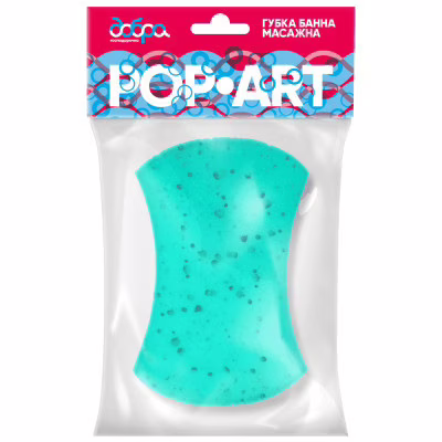 Губка для купання Добра Господарочка масажна Pop-Art 160 х 110/90 х 55 мм (4820086521550)