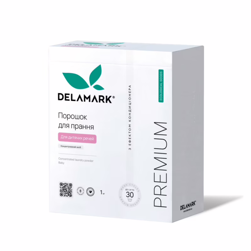Стиральный порошок DeLaMark Premium Line Baby с эффектом кондиционера 1 кг (4820152330987)