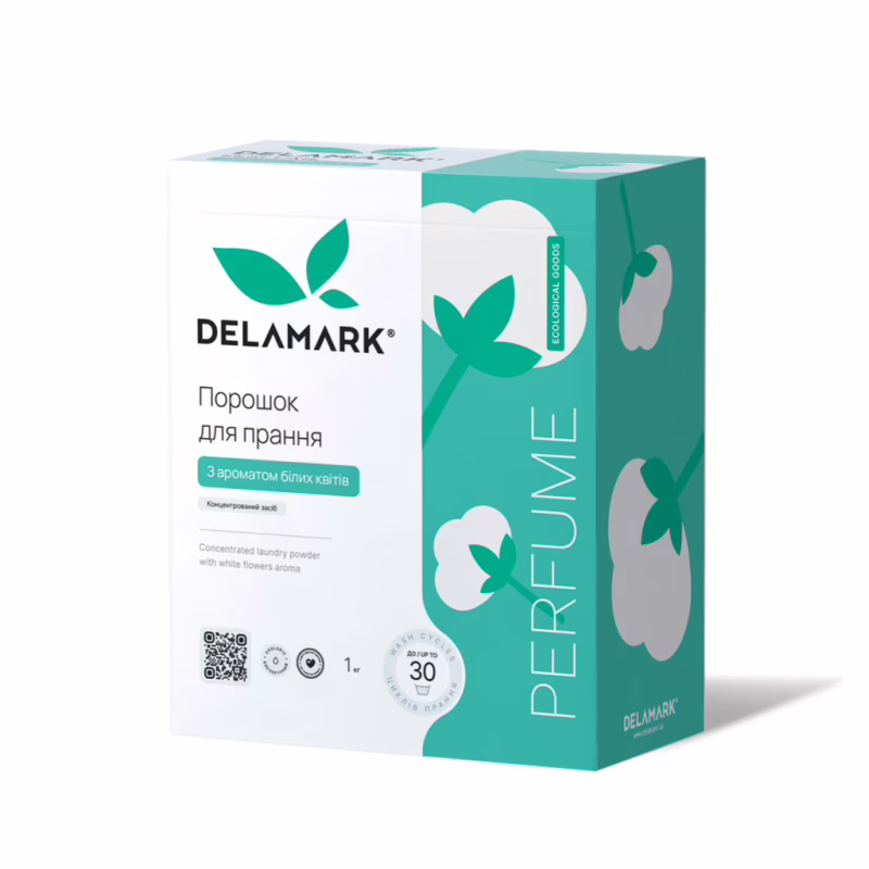 Пральний порошок DeLaMark Universal з ароматом білих квітів 1 кг (4820152330215)