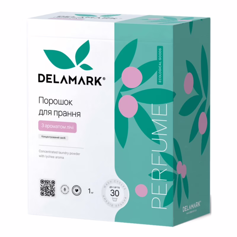 Пральний порошок DeLaMark з ароматом Лічі 1 кг (4820152332516)