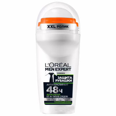 Антиперспирант L'Oreal Paris Men Expert Защита рубашки роликовый 50 мл (3600523594085)