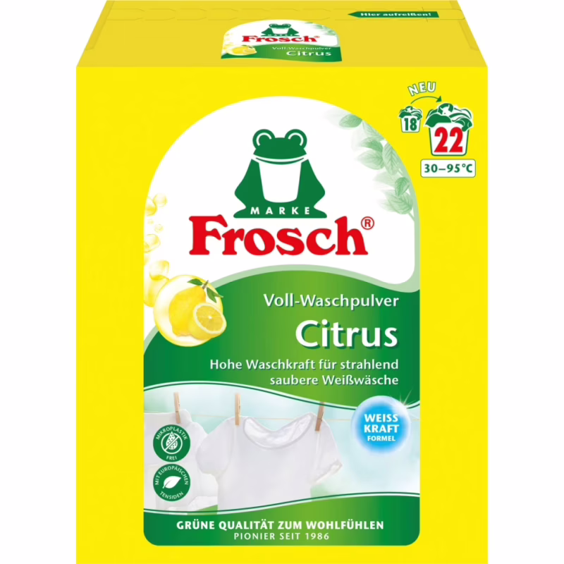Пральний порошок Frosch Цитрус 1.45 кг (4001499960260/4001499969522)