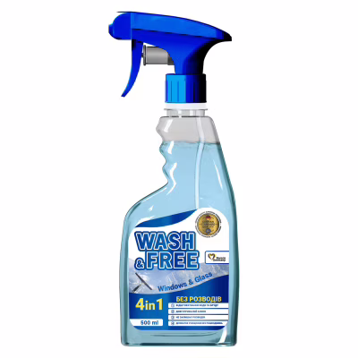 Средство для мытья стекла Wash&Free спрей 500 мл (4823128001225)