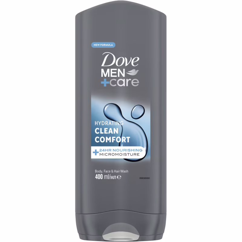 Гель для душа Dove Men+Care Чистота и комфорт 400 мл (8717644683149/8720181313448)