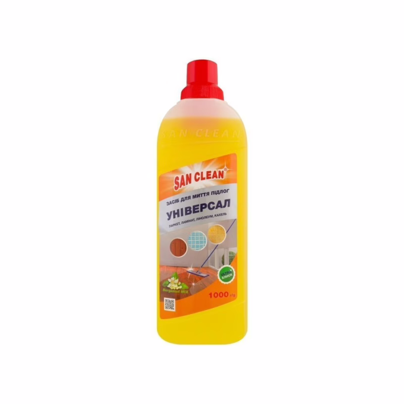 Засіб для миття підлоги San Clean універсал Бергамот 1 кг (4820003543801)