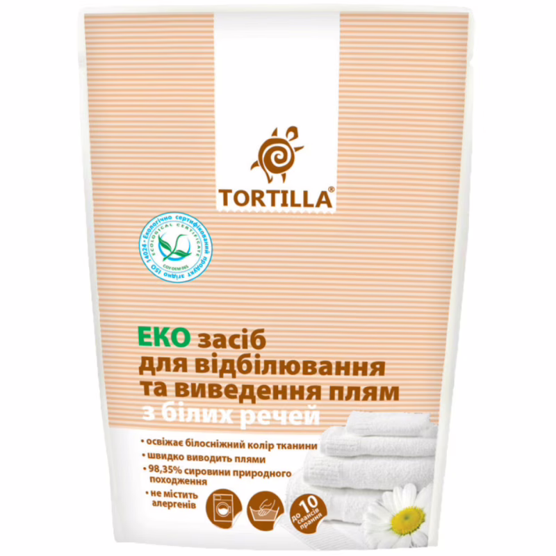 Средство для удаления пятен Tortilla Эко для белых вещей 200 г (4820049380590)