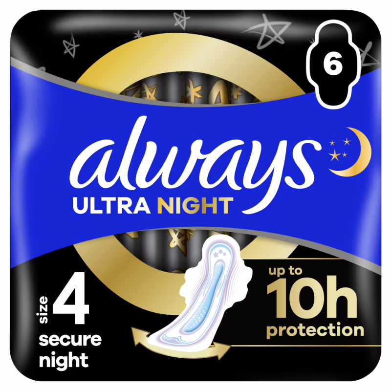 Гигиенические прокладки Always Ultra Secure Night (Размер 4) 6 шт. (8001841733050)