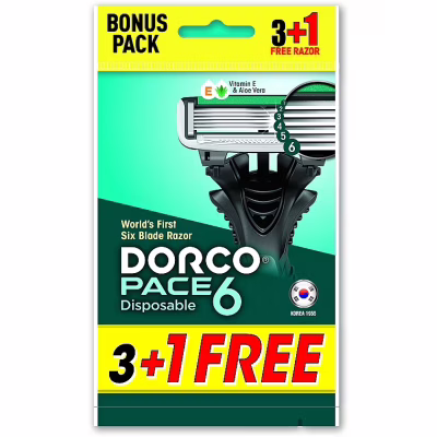 Бритва Dorco Pace 6 для мужчин 6 лезвий 4 шт. (8801038591247)