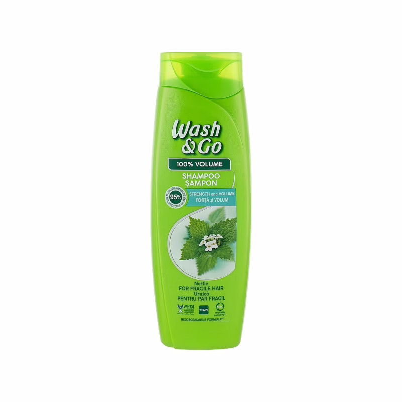 Шампунь Wash&Go З екстрактом кропиви для ламкого волосся 360 мл (8008970056838)