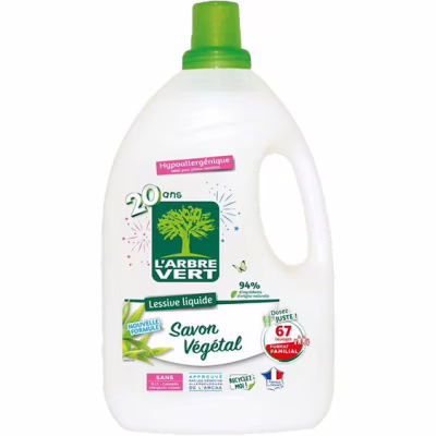 Гель для стирки L'Arbre Vert Растительное мыло 3.015 л (3450601046353)