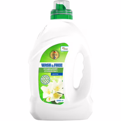 Кондиционер для белья Wash&Free Концентрированный смягчитель тканей Жасмин 2 л (4823128001201)