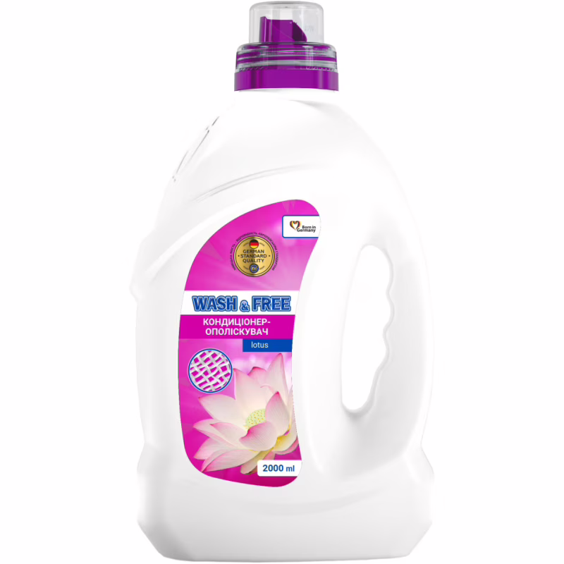 Кондиционер для белья Wash&Free Концентрированный смягчитель тканей Лотос 2 л (4262396143679/4823128001218)