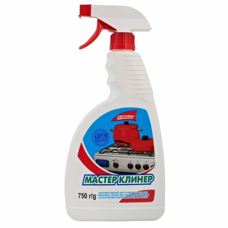 Спрей для чищення кухні San Clean Для видалення жиру 750 г (4820003544600)
