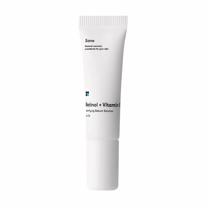 Крем для обличчя Sane Retinol + Vitamin E Mattifying Sebum Solution Матувальний для жирної шкіри 10 мл (4820266830243)