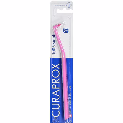 Зубна щітка Curaprox CS 1006 Single & Sulcular 6 мм Монопучкова Рожева (CS 1006-06)