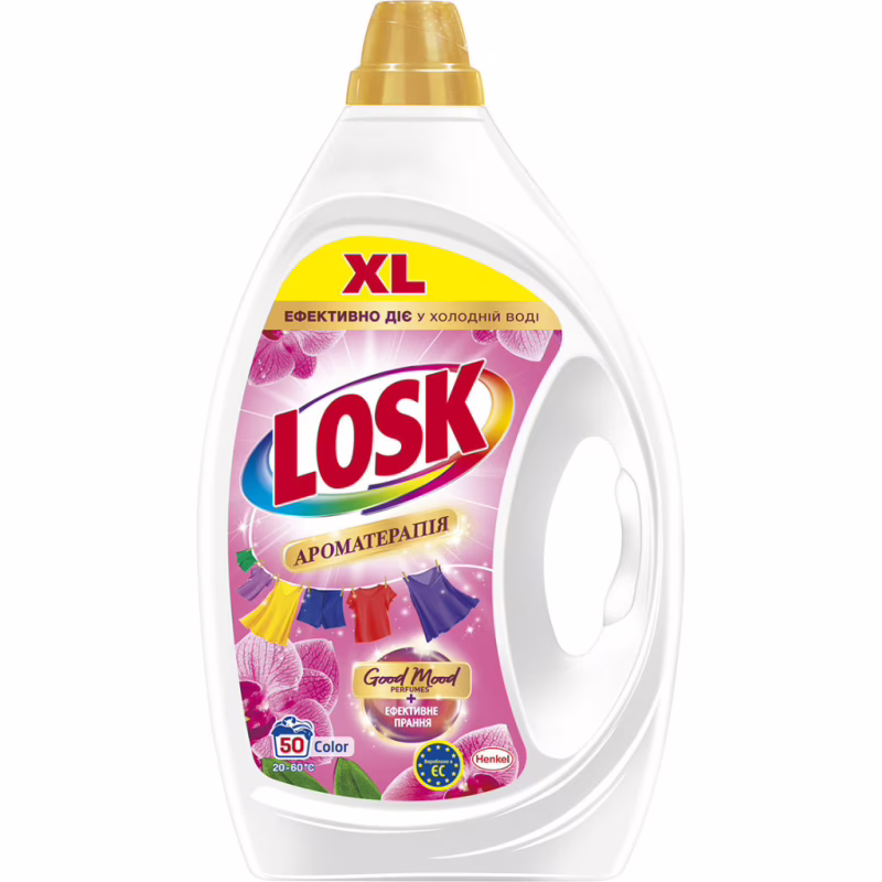 Гель для стирки Losk Color Ароматерапия Эфирные масла и аромат Малазийского цветка 2.25 л (9000101803570)