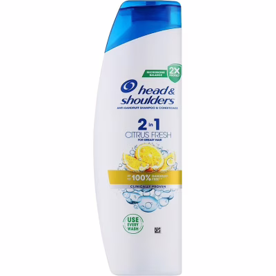Шампунь Head & Shoulders 2 в 1 Проти лупи Цитрусова свіжість 330 мл (8700216304733)