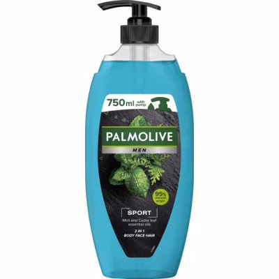 Гель для душа Palmolive Men Sport Эфирные масла мяты и листьев кедра 750 мл (8693495048712)