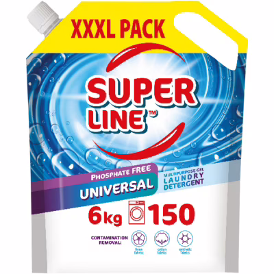 Гель для прання Sama Super Line Universal Для кольорових та білих тканин Дой-пак 6 кг (4820270631201)