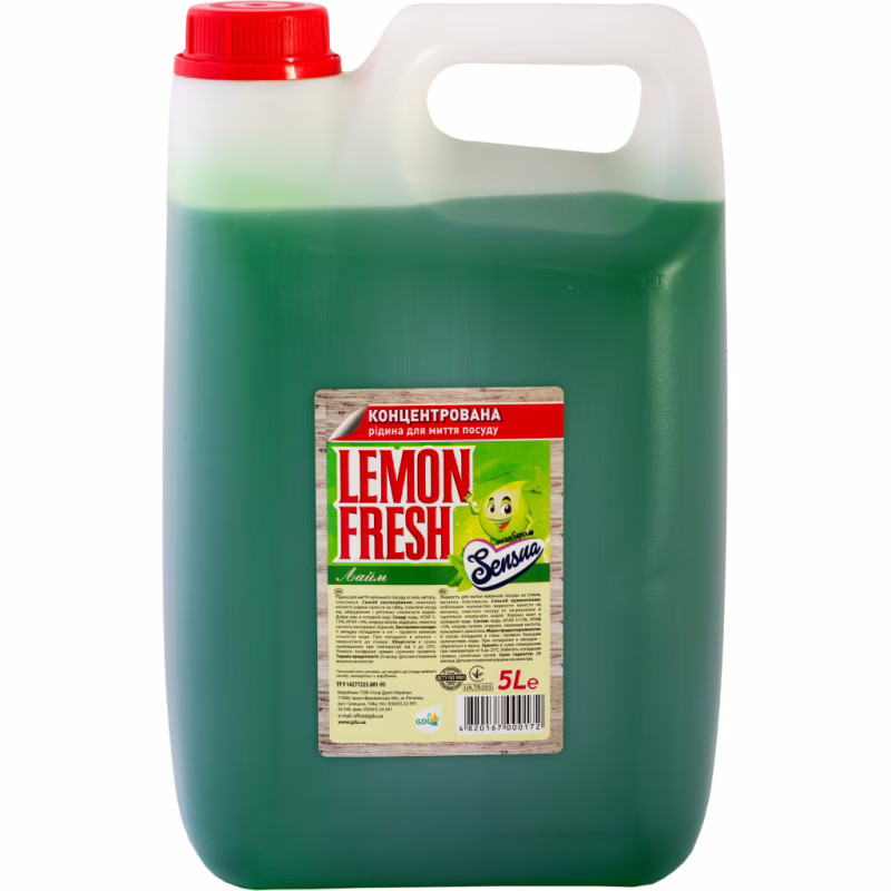 Засіб для ручного миття посуду Lemon Fresh Лайм 5 л (4820167000172)