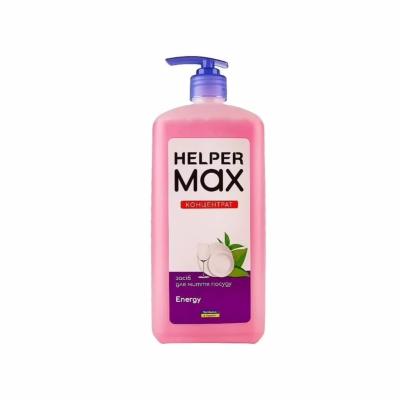 Засіб для ручного миття посуду Helper Max Energy Концентрат 1 л (4820183971982)