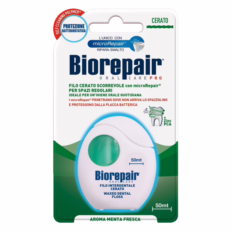 Зубная нить Biorepair Ежедневная защита с гидроксиапатитом 50 м (8017331038826)
