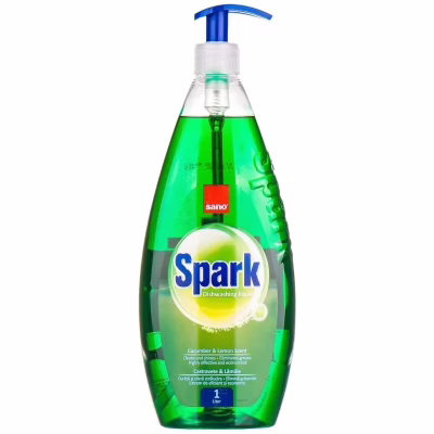 Засіб для ручного миття посуду Sano Spark Огірок та Лайм 1 л (7290108350531)