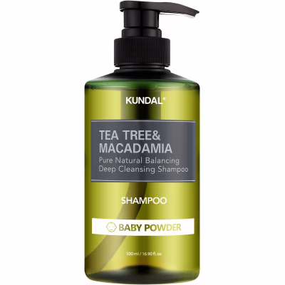 Шампунь Kundal Tea Tree & Macadamia Deep Cleansing Shampoo Baby Powder 500 мл (8809693252787)