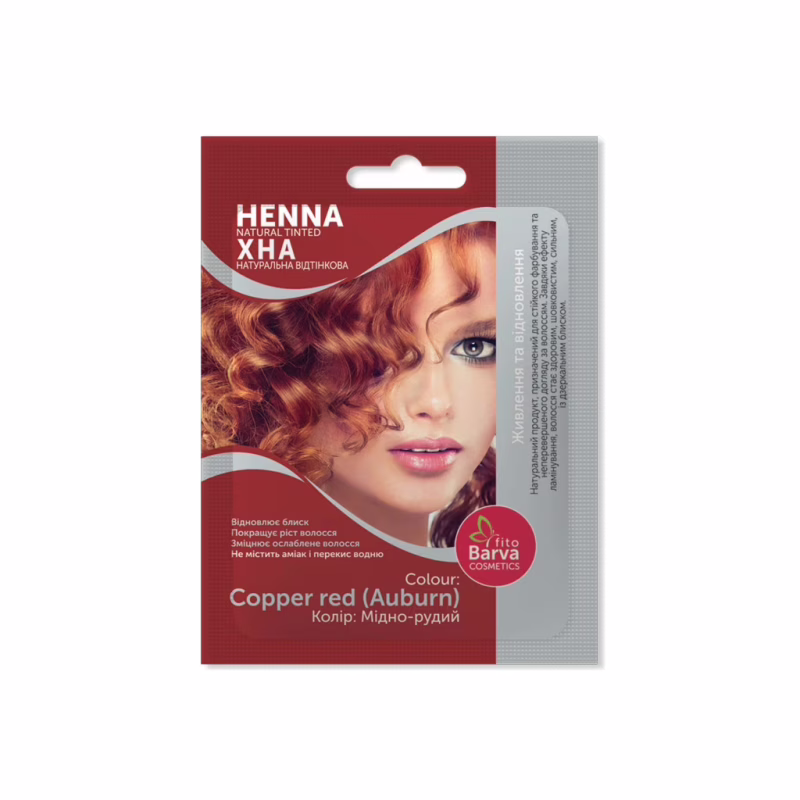 Хна Fito Barva Henna Natural Tinted Оттеночная Медно-рыжий 25 г (8908011049761)