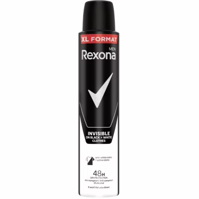 Антиперспирант Rexona Невидимый на черном и белом 200 мл (8720181584282)