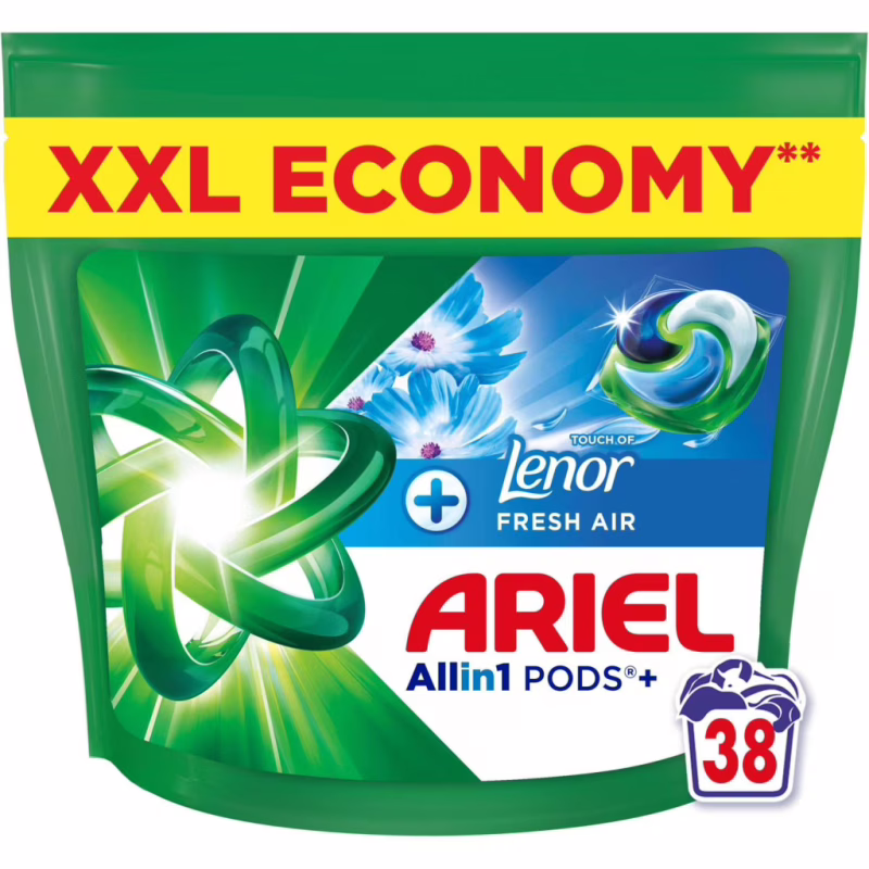 Капсулы для стирки Ariel Pods+ All-in-1 Touch of Lenor Прикосновение свежего воздуха Lenor 38 шт. (8700216764599)