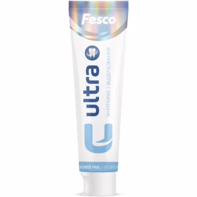 Зубна паста Fesco Ultra Whitening Відбілювання 100 мл (4820204701970)