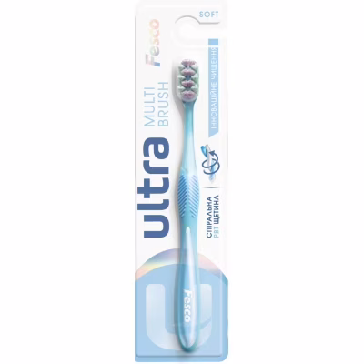 Зубная щетка Fesco Ultra Multi Brush Soft Голубая (4820204702083)