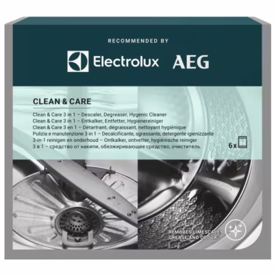 Очищувач для пральних машин Electrolux Clean & Care 3 в 1 6 шт. (M2GCP601)