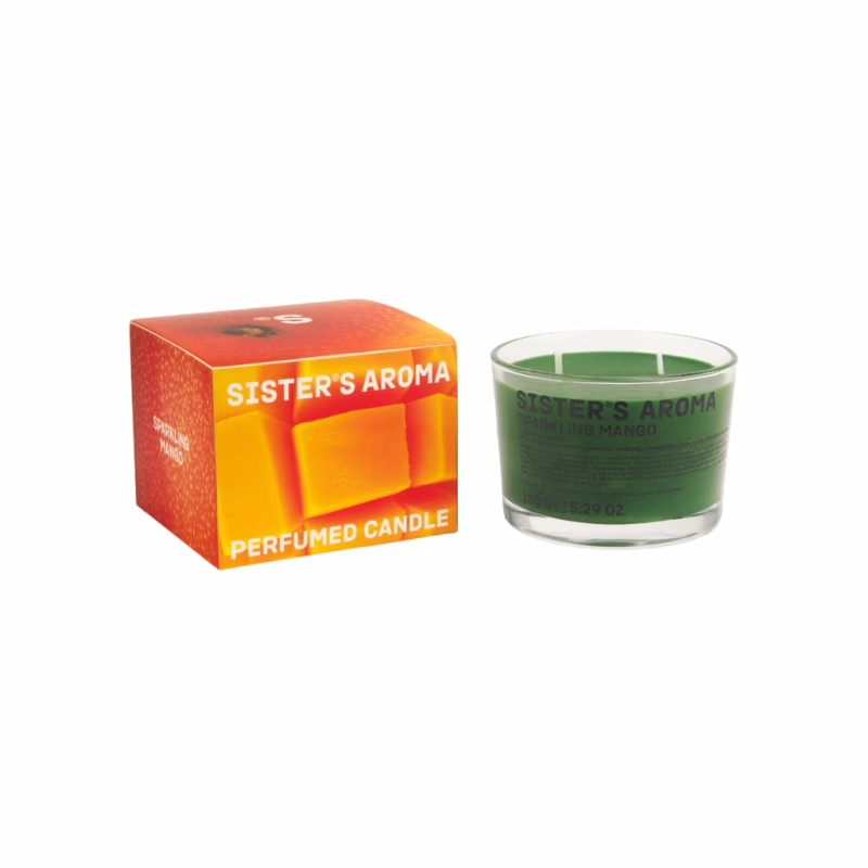 Ароматична свічка Sister's Aroma Sparkling Mango 150 г (4820227785421)