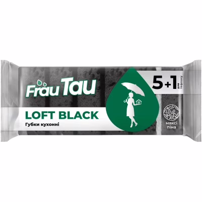 Губки кухонні Frau Tau Loft Black 6 шт. (4820263234891)