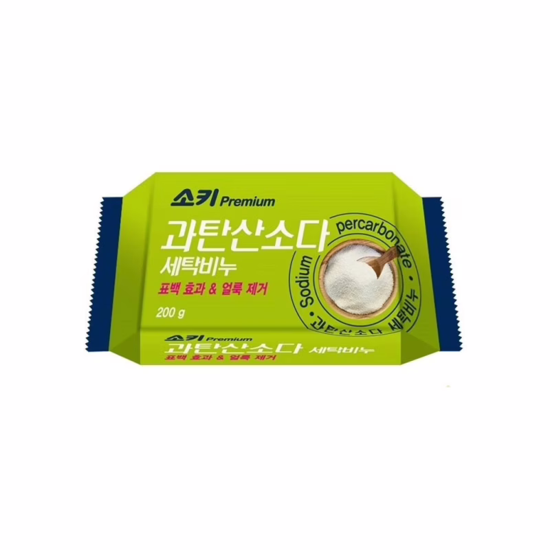 Мыло для стирки Mukunghwa Soki Premium Percarbonate Laundry Soap Отбеливающее и удаление пятен 200 г (8801173401319)