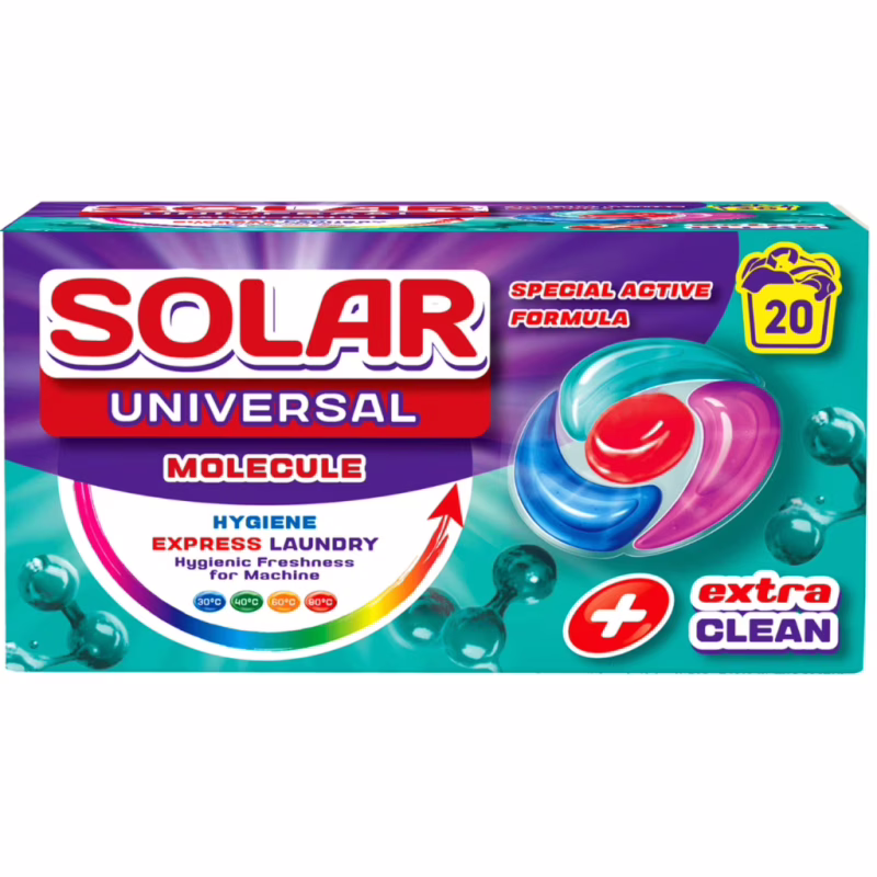 Капсулы для стирки Solar Household Universal Molecule 20 шт. (4820269930377)