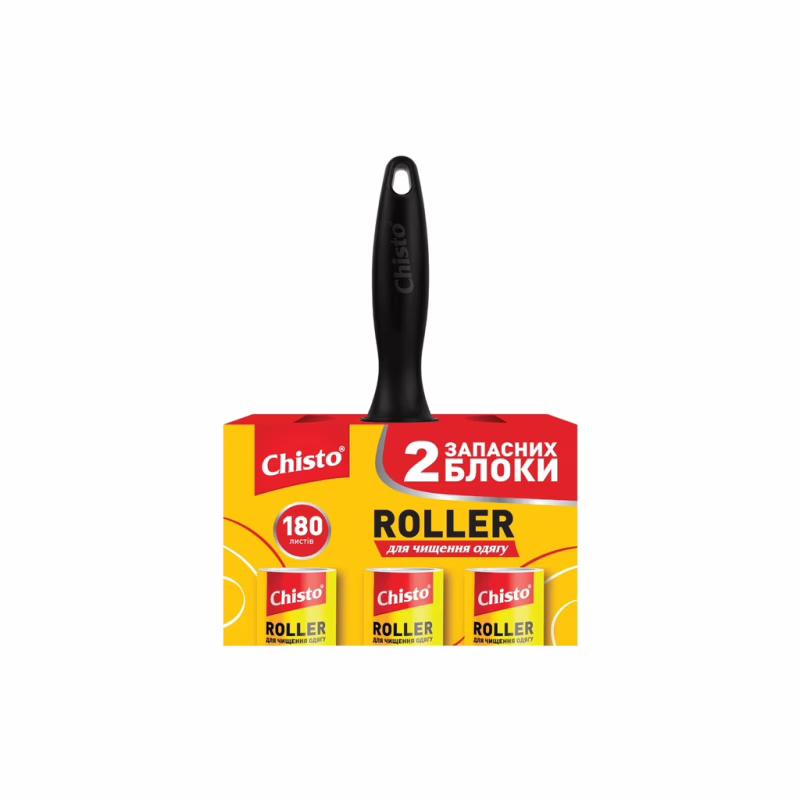 Валик для чищення одягу Chisto Roller 60 листів 10 м + 2 запасних блоки (4820204702748)