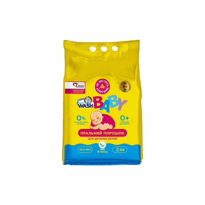 Пральний порошок Doctor Wash Baby З нейтральним ароматом 8.5 кг (4260637720764)