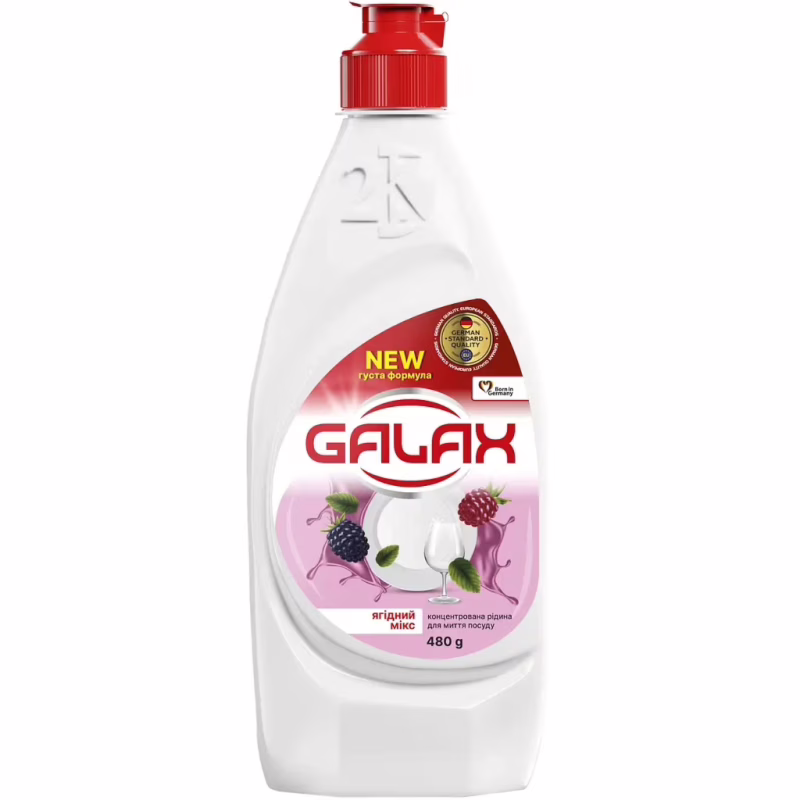 Засіб для ручного миття посуду Galax Ягідний мікс 480 г (4823128000662)