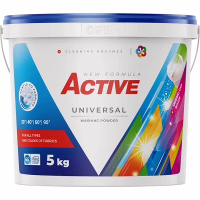 Пральний порошок Active PR Universal З ароматом свіжості 5 кг + Дозатор (4820196010685)