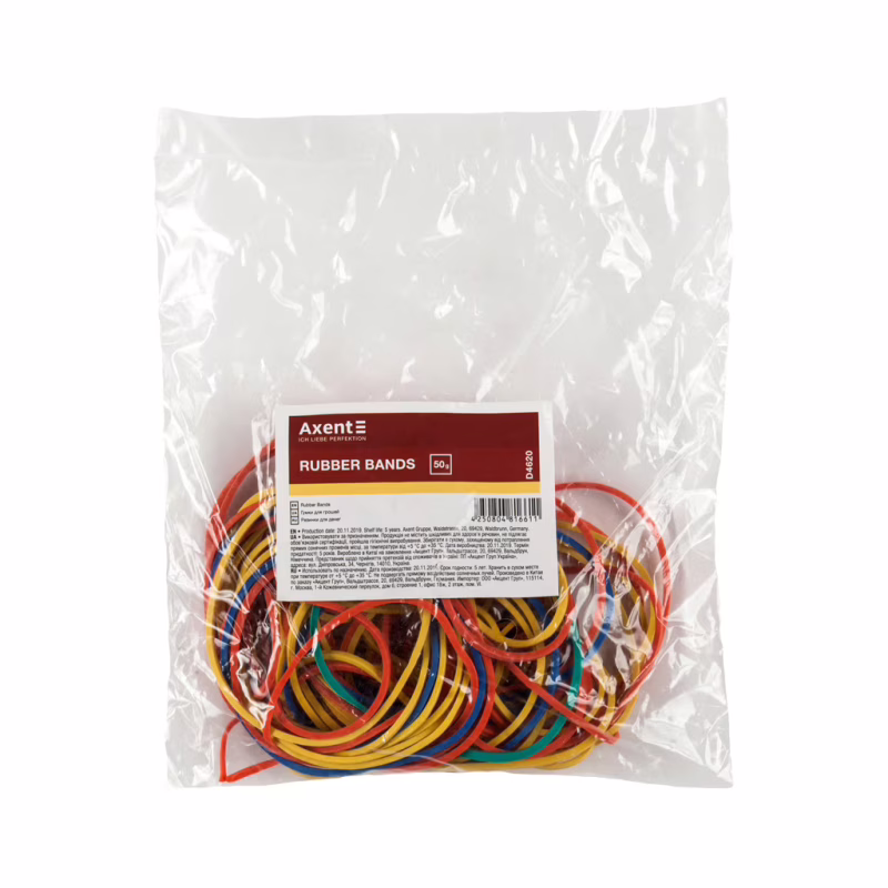 Резинки для грошей Delta by Axent assorted colors, 50г (D4620)