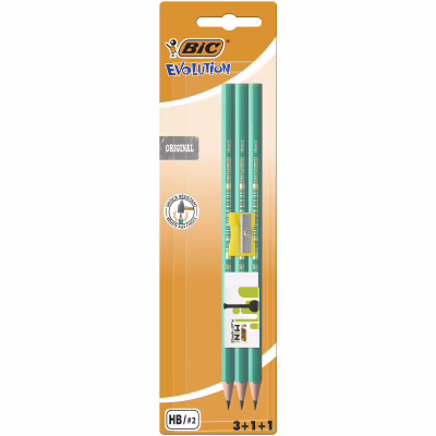 Олівець графітний Bic Ecolution НВ, 5 шт в блістері (bc9420811)