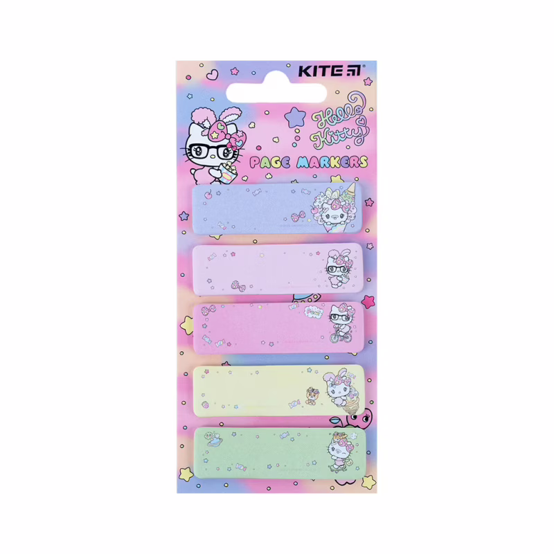Стикер-закладка Kite бумажная с рисунком Hello Kitty 100шт, 5х20 шт (HK23-480)